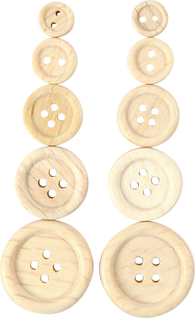 Træknapper - Ø 8 11 15 18 23 Mm - 440 Stk