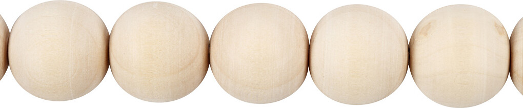 Træperler - Ø 20 Mm - Hulstr 4 Mm - 14 Stk