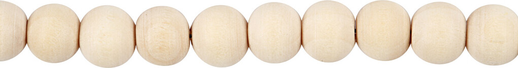 Træperler - Ø 8 Mm - Hulstr 2 Mm - 100 Stk