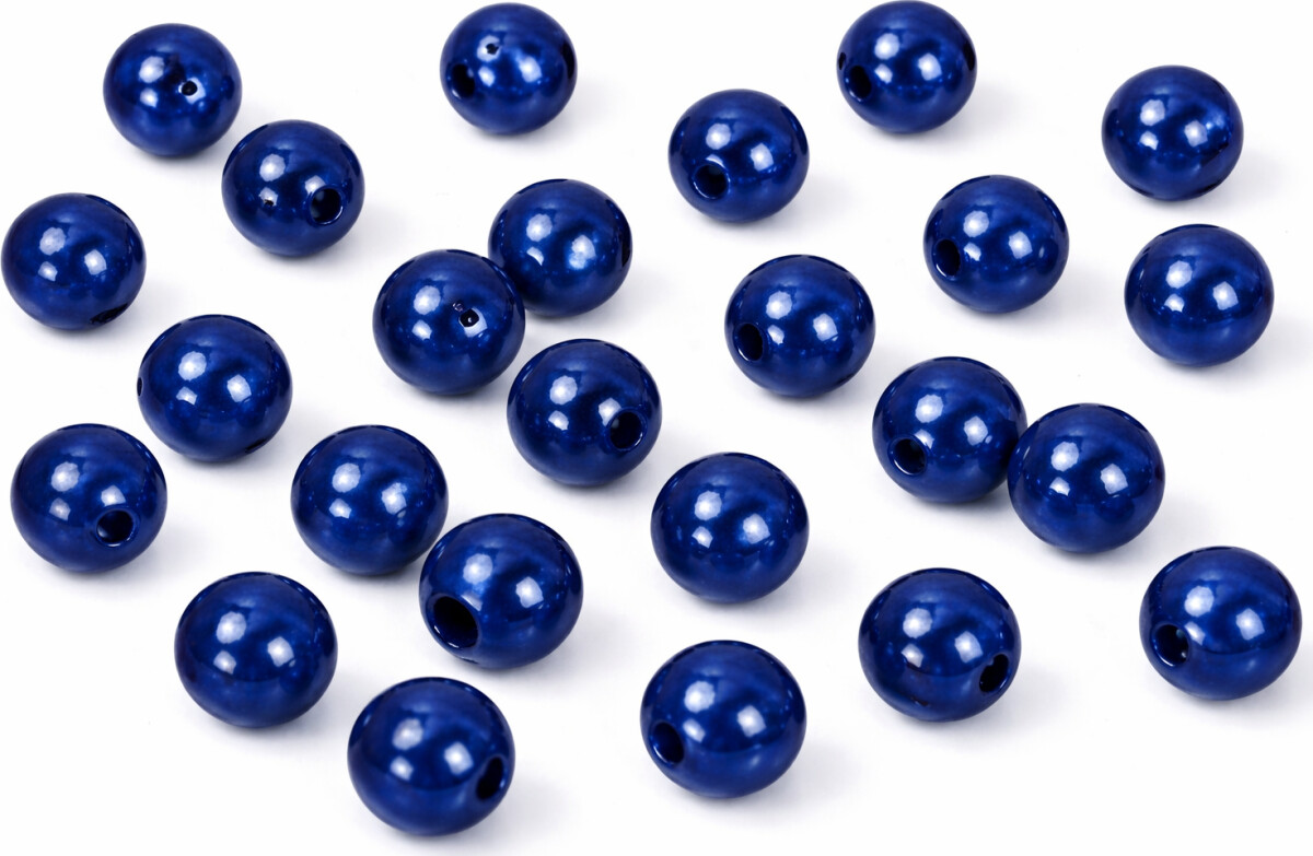 Træperler - 10 Mm - Mørkeblå - 1000 Stk