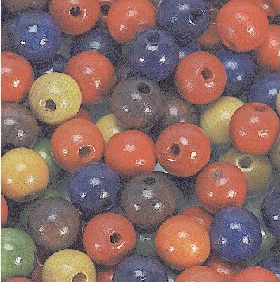 Træperler - 5 Mm - Mix - 1000 Stk