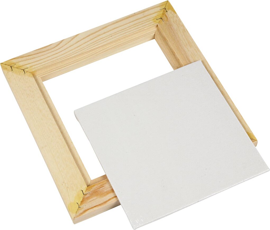 Træramme M Malerplade - D 1 5 Cm - Str 20 8X20 8 Cm - Hvid - 1 Stk