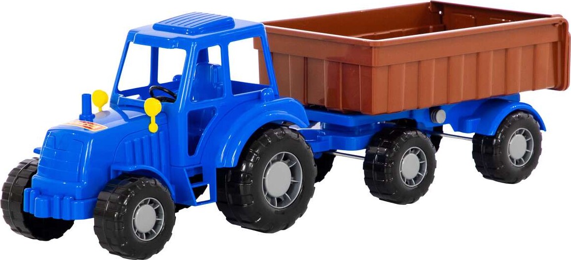 Legetøjs Traktor Med Vogn - 58 Cm - Polesie