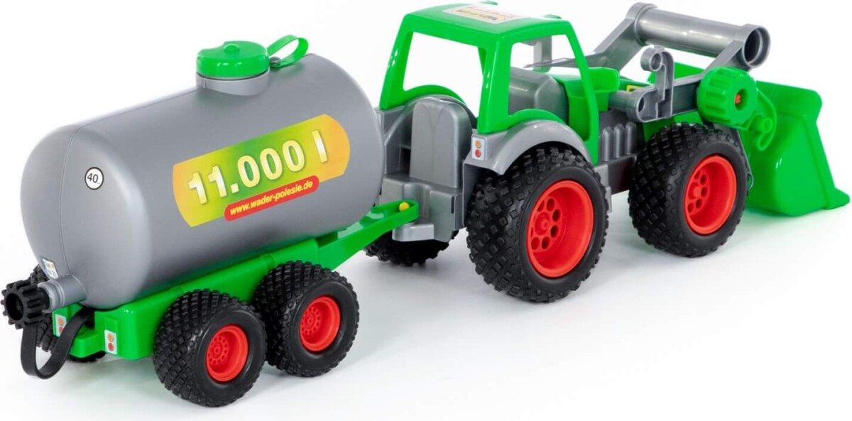 Traktor Med Frontlæsser Og Tankvogn - Til Børn - Polesie - 57 Cm
