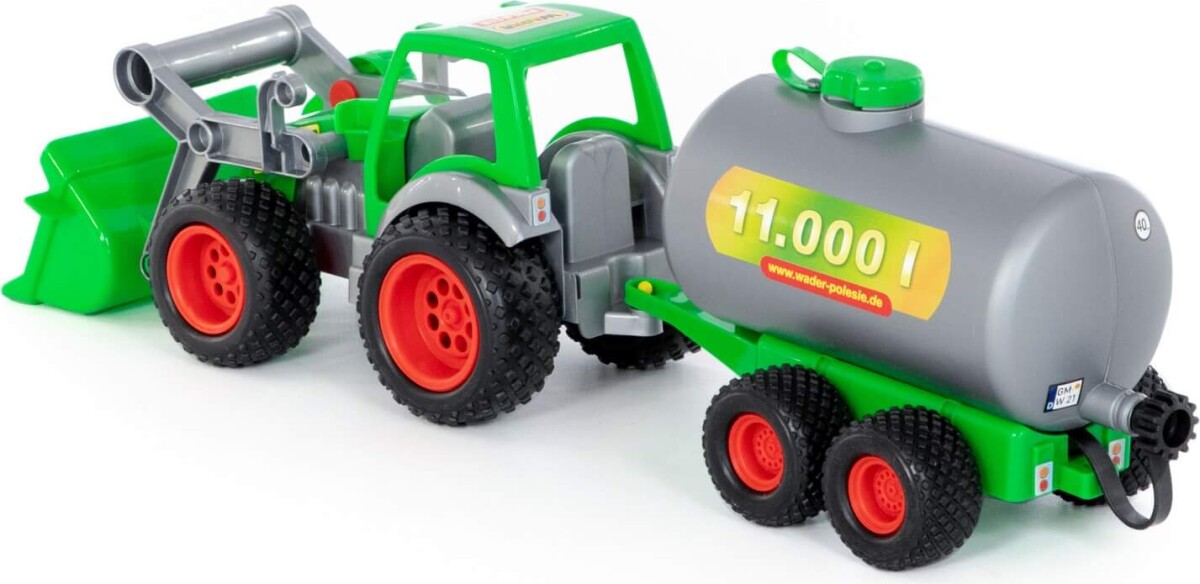Traktor Med Frontlæsser Og Tankvogn - Til Børn - Polesie - 57 Cm