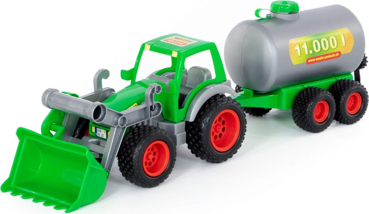 Traktor Med Frontlæsser Og Tankvogn - Til Børn - Polesie - 57 Cm