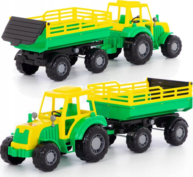 Polesie - Traktor Legetøj Med Hænger I Net - Overraskelse