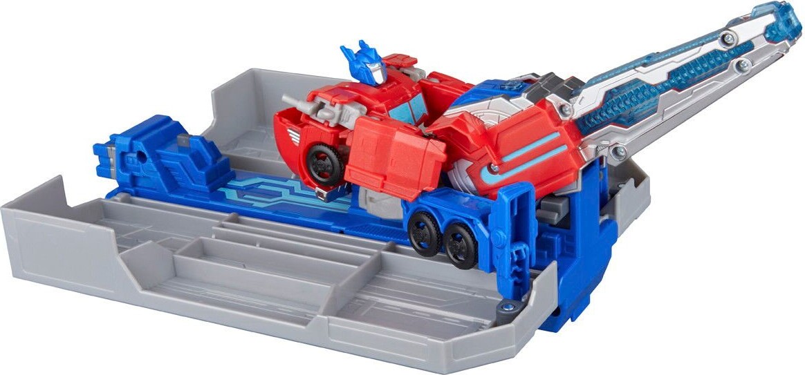 Transformers - Earthspark Optimus Prime Battle Trailer - Hasbro