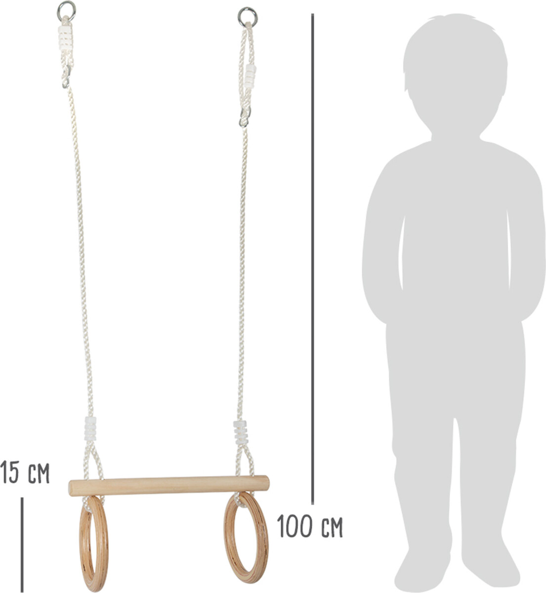 Trapez Og Gymnastikringe Til Børn - Udendørs - Træ - Small Foot
