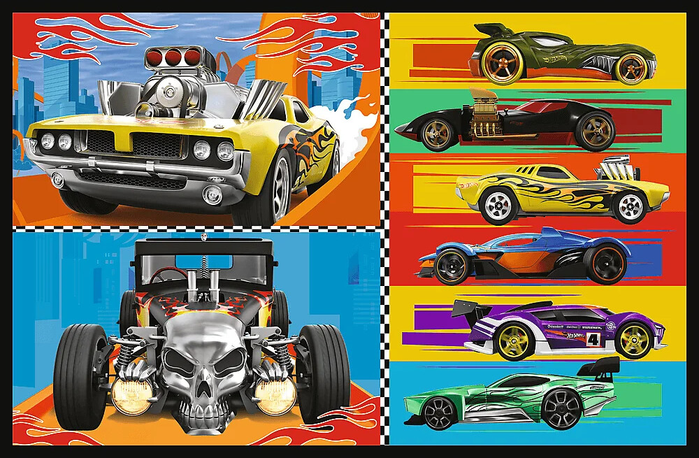 Trefl - Mattel Hot Wheels Puslespil 2 X 70 Brikker
