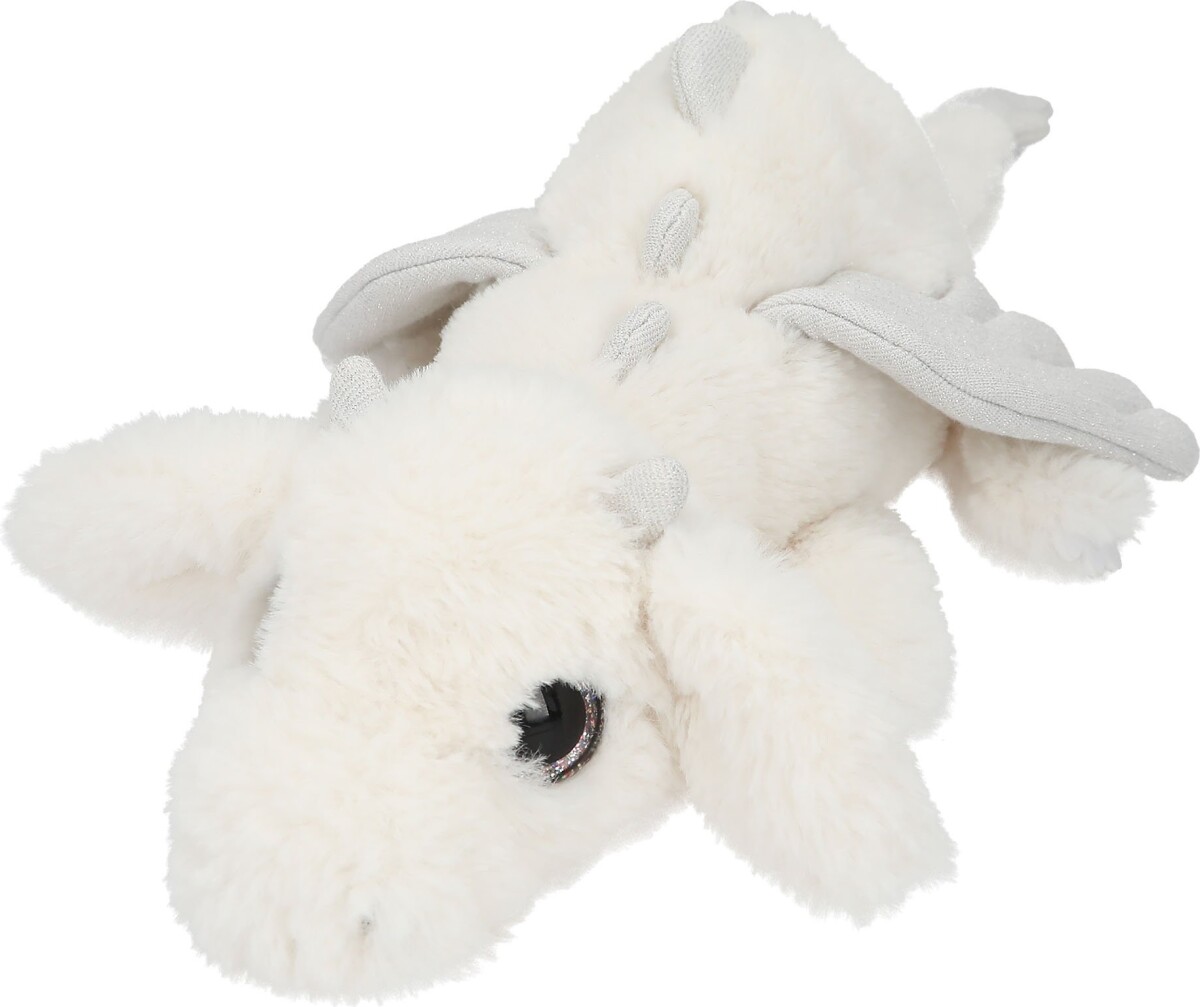 Trend - Drage Bamse Med Glittervinger - Hvid
