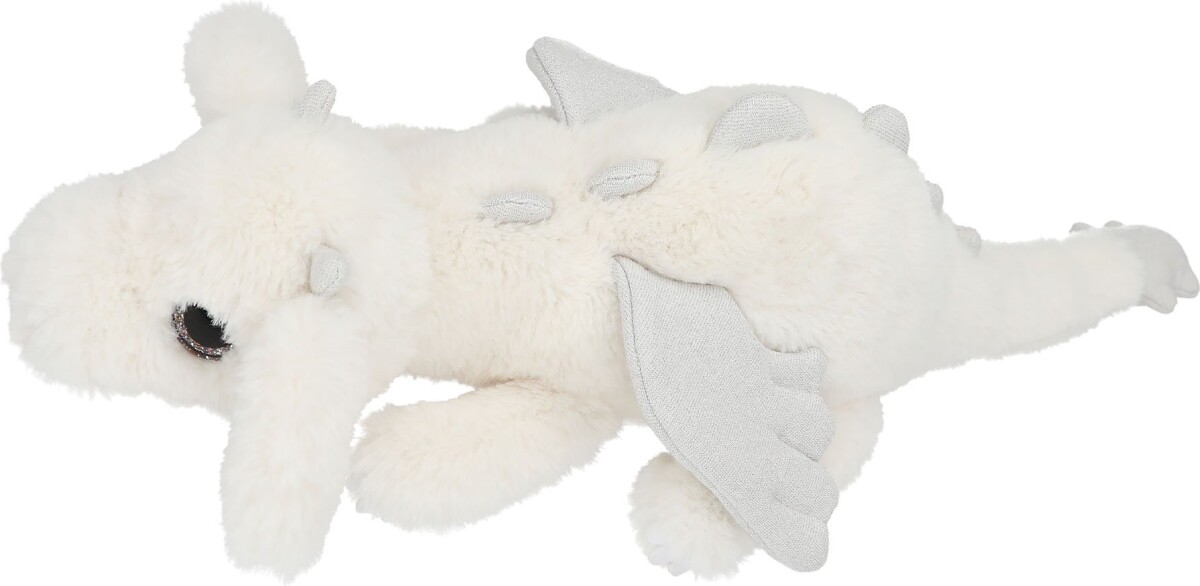 Trend - Drage Bamse Med Glittervinger - Hvid
