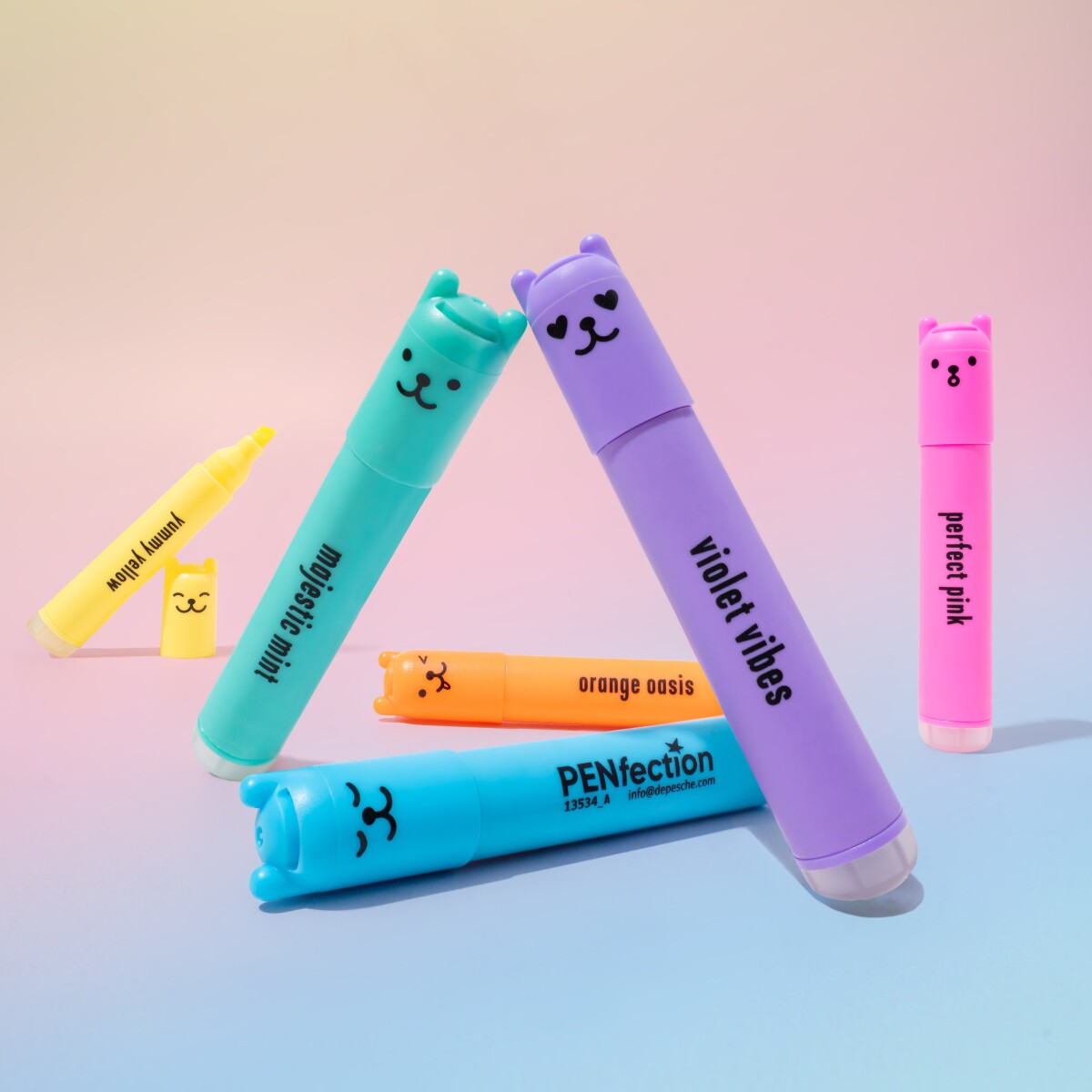 Overstregningstusser - Pastel Farver - 6 Stk Mini - Penfection