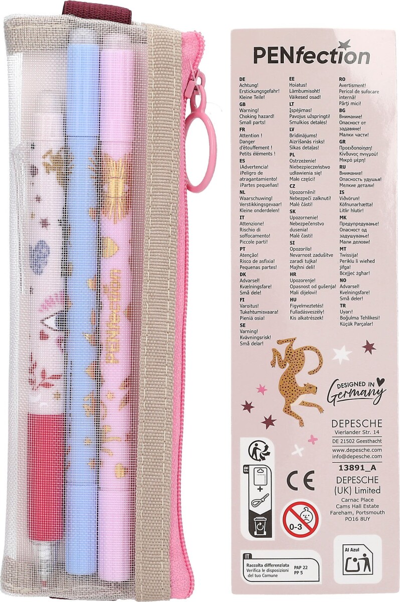 Penfection - Notesbog Til Børn - Inkl Kuglepenne - Metallic Gold