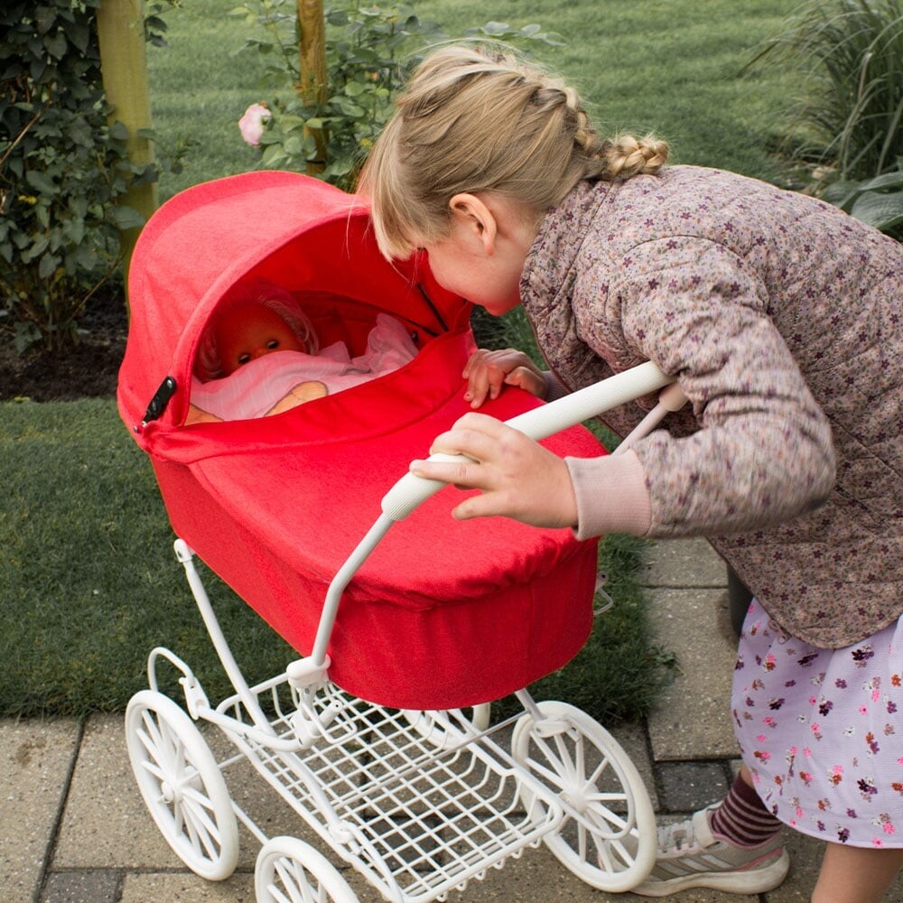 Trille - Dukkevogn Klassisk I Rød