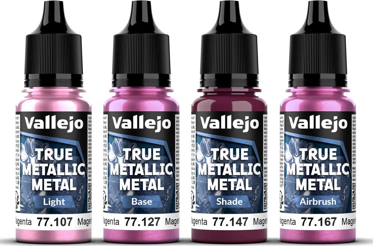 Vallejo 77261 - True Metallic Metal - Crimson Magenta 4X18 Ml