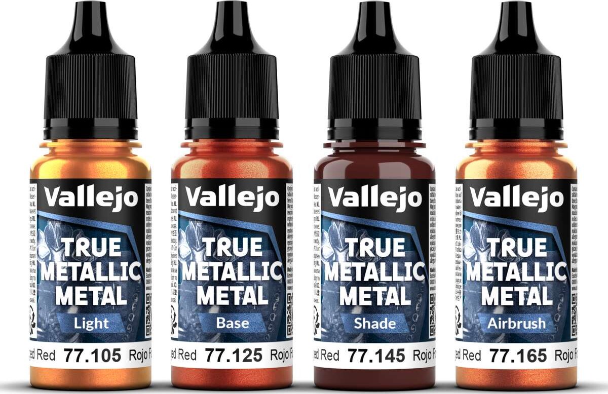 Vallejo 77260 - True Metallic Metal - Forged Red Paint 4X18 Ml
