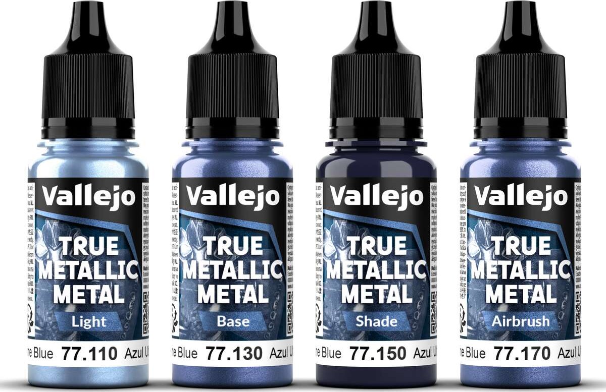 Vallejo 77263 - True Metallic Metal - Ultramarine Blue 4X18 Ml