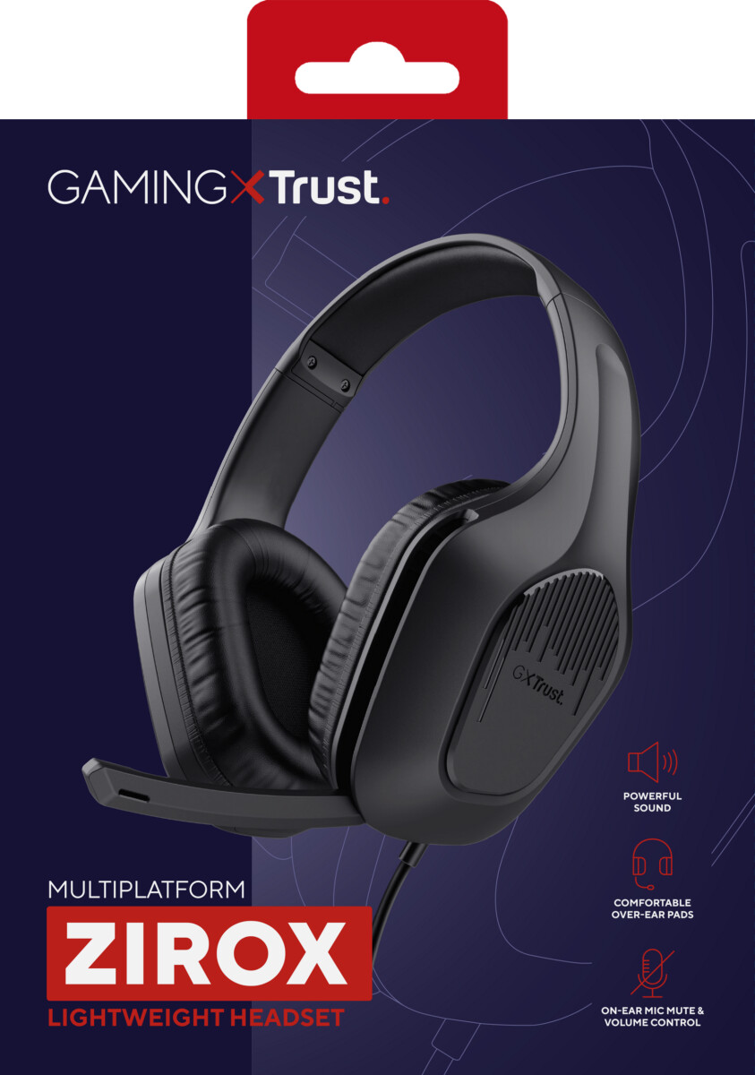 Trust - Gxt415 Zirox Headset - Black