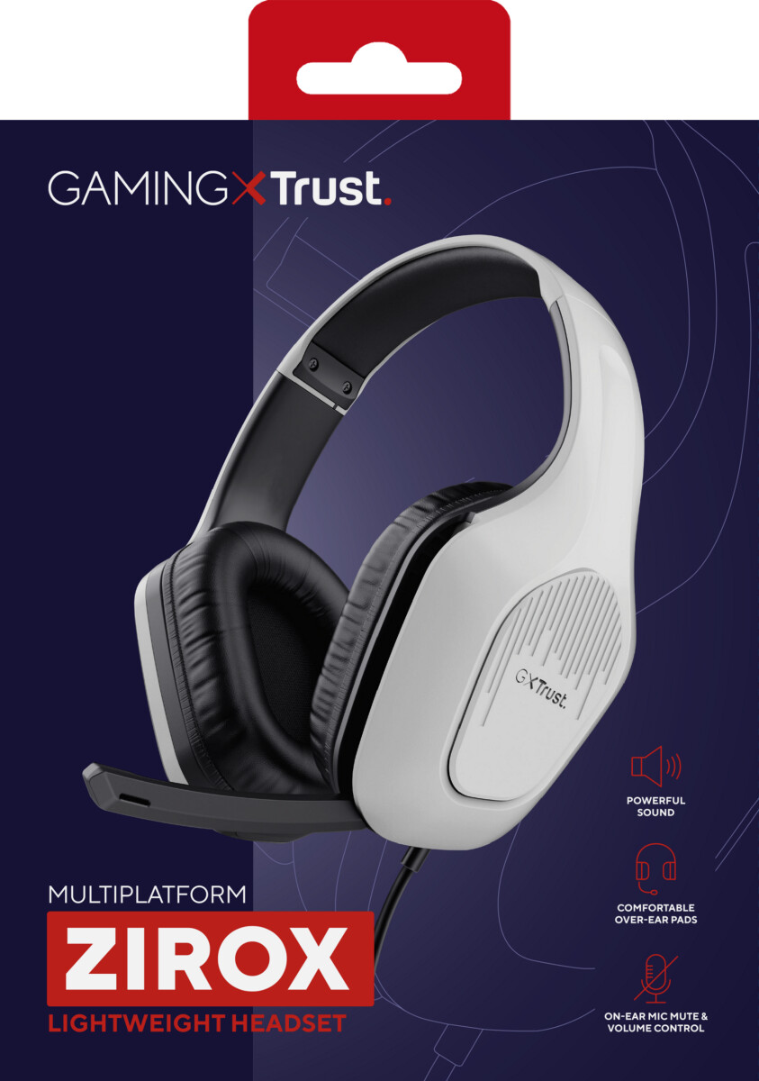 Trust - Gxt415W Zirox Headset - White