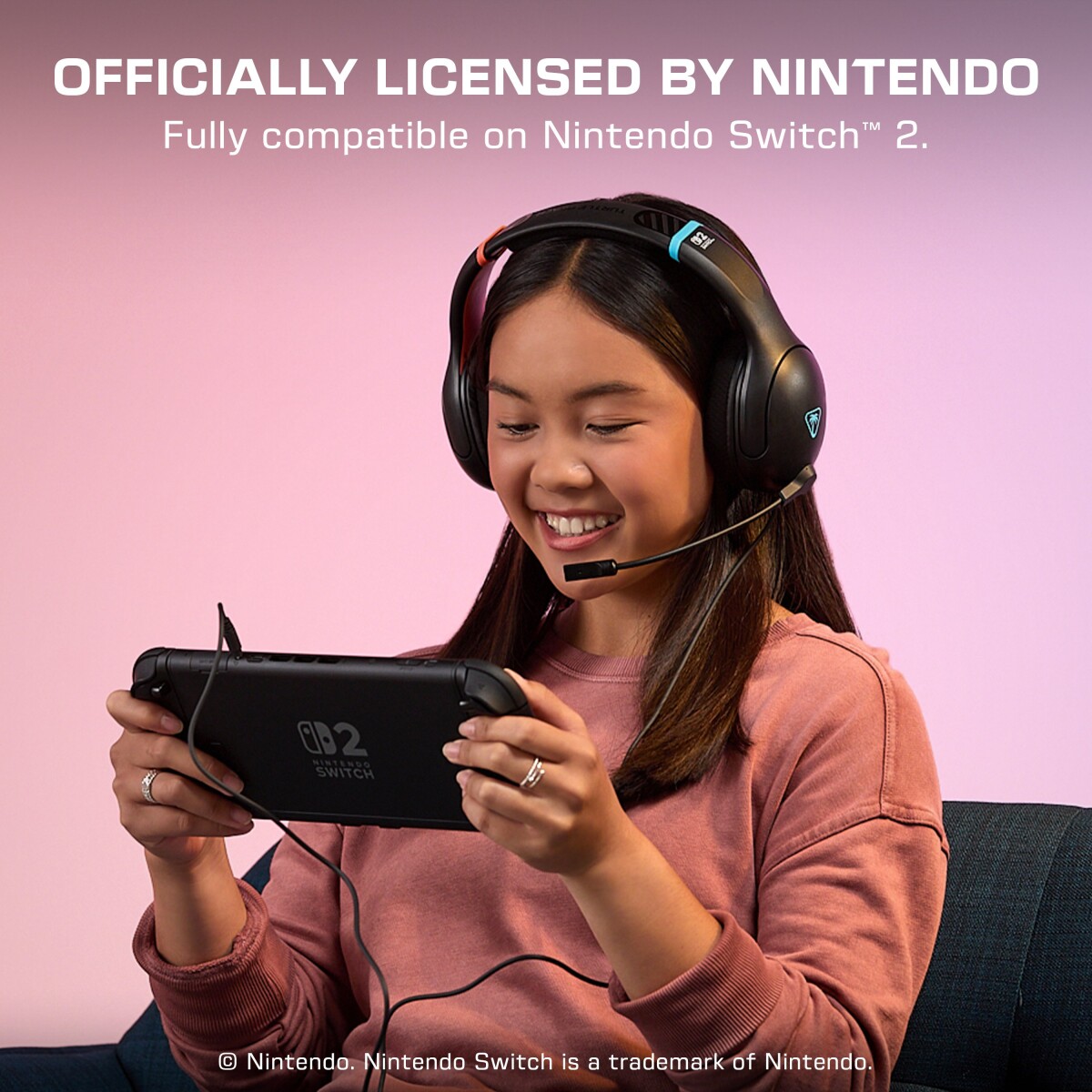 Turtle Beach Airlite Fit Headset Charcoal Black For Nintendo Switch 2