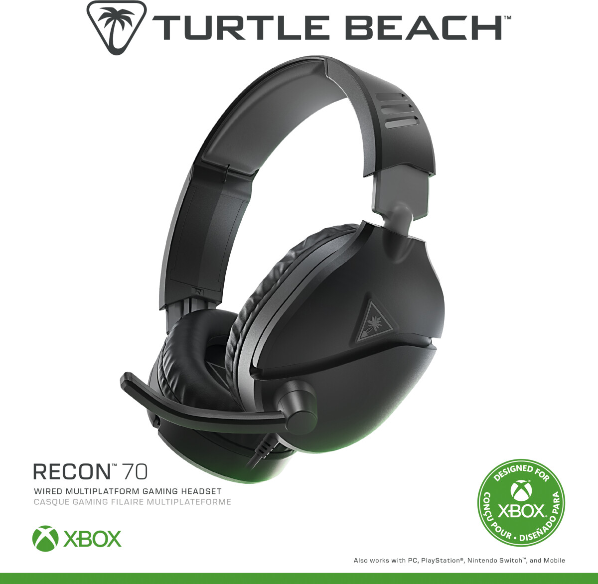 Turtle Beach Recon 70 Black 2024 Xbox X Headset