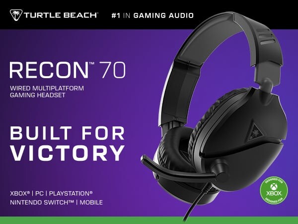 Turtle Beach Recon 70 Black 2024 Xbox X Headset