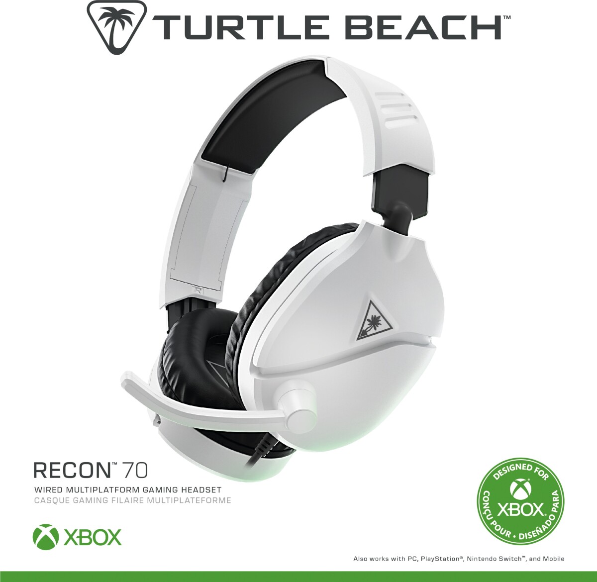 Turtle Beach Recon 70 White 2024 Xbox X Headset