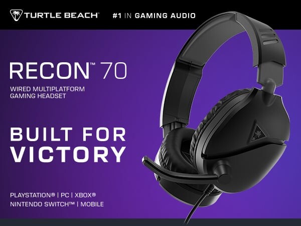 Turtle Beach Recon 70 Wired Headset - 2024 Multi Platform - Black
