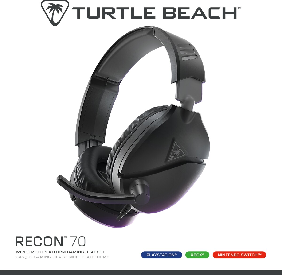 Turtle Beach Recon 70 Wired Headset - 2024 Multi Platform - Black