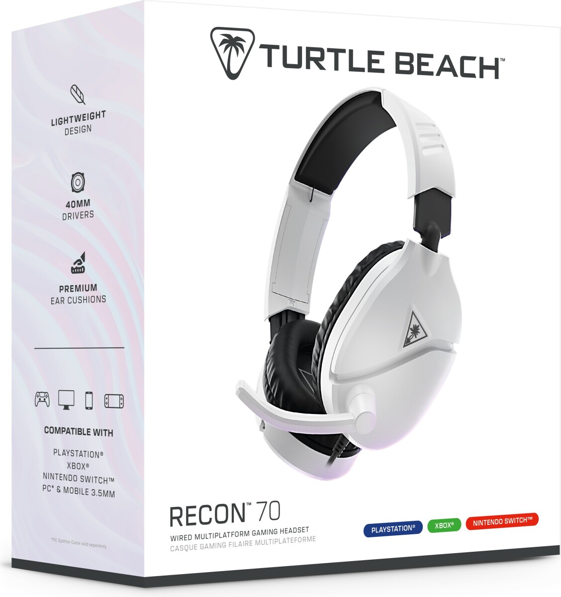 Turtle Beach Recon 70 Wired Headset - 2024 Multi Platform - White