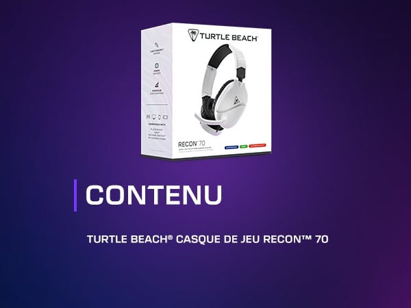 Turtle Beach Recon 70 Wired Headset - 2024 Multi Platform - White