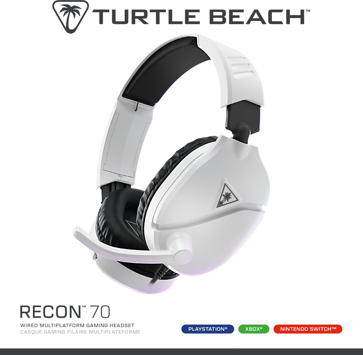 Turtle Beach Recon 70 Wired Headset - 2024 Multi Platform - White