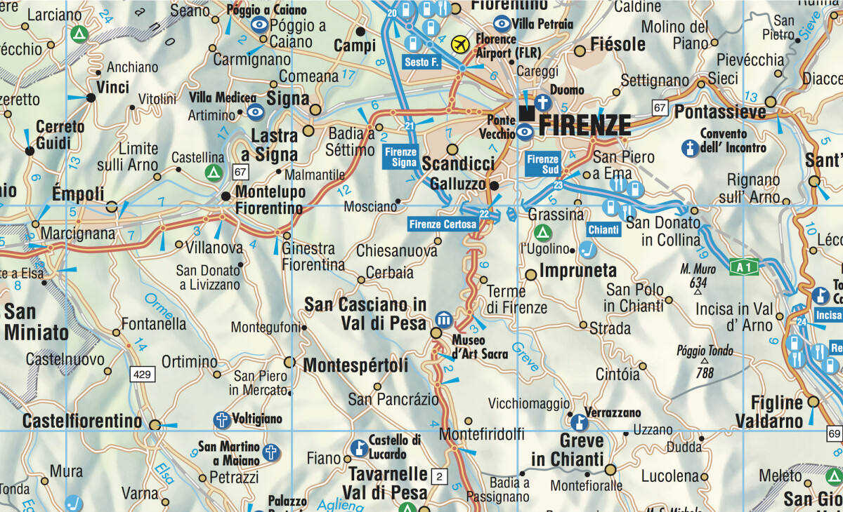 Tuscany - Toscana - Borch Maps