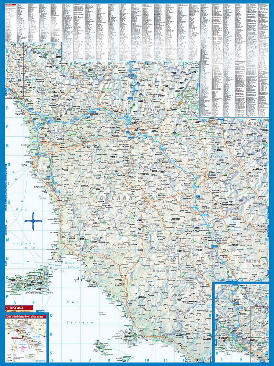 Tuscany - Toscana - Borch Maps
