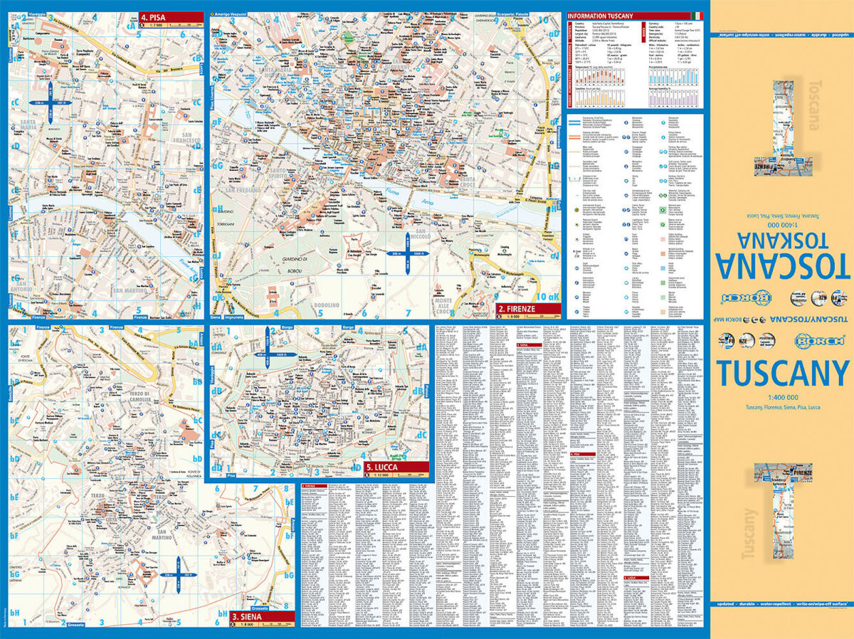Tuscany - Toscana - Borch Maps