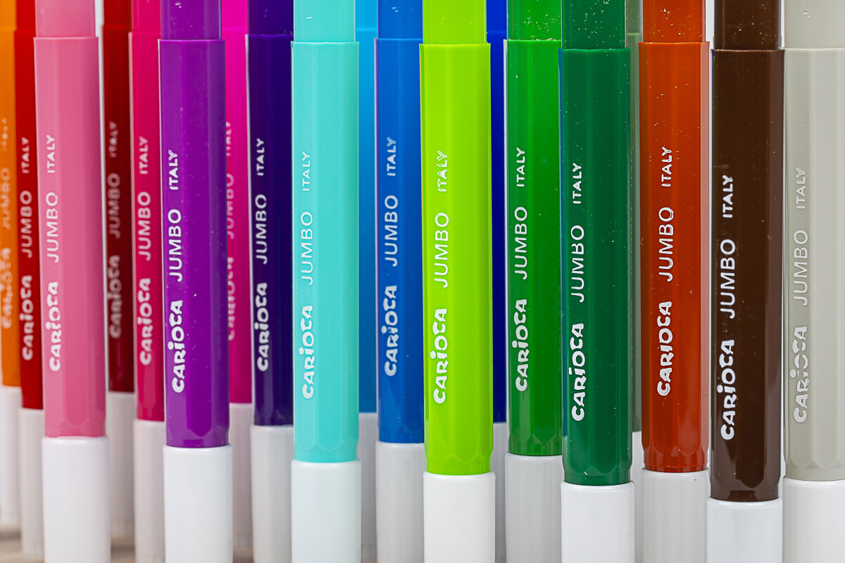 Carioca - Maxi Tusser Sæt Med Træklods - 24 Farver