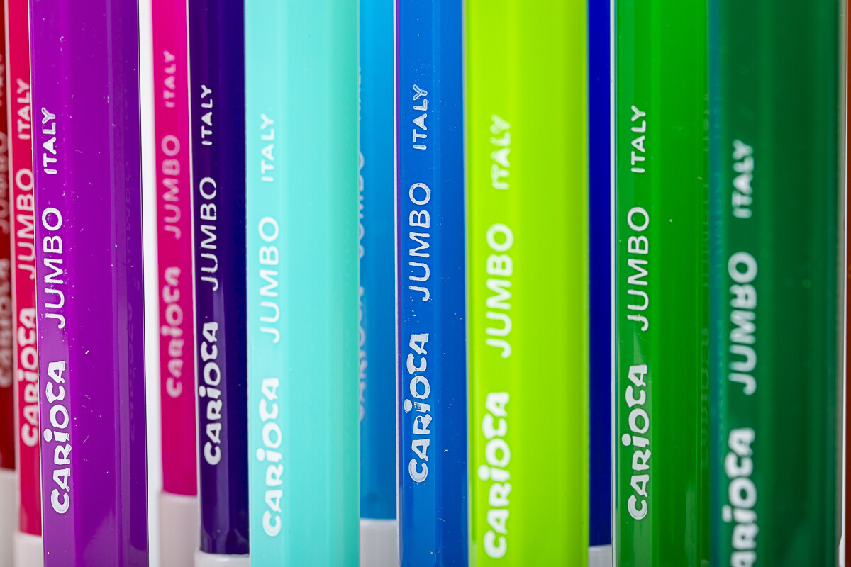 Carioca - Maxi Tusser Sæt Med Træklods - 24 Farver