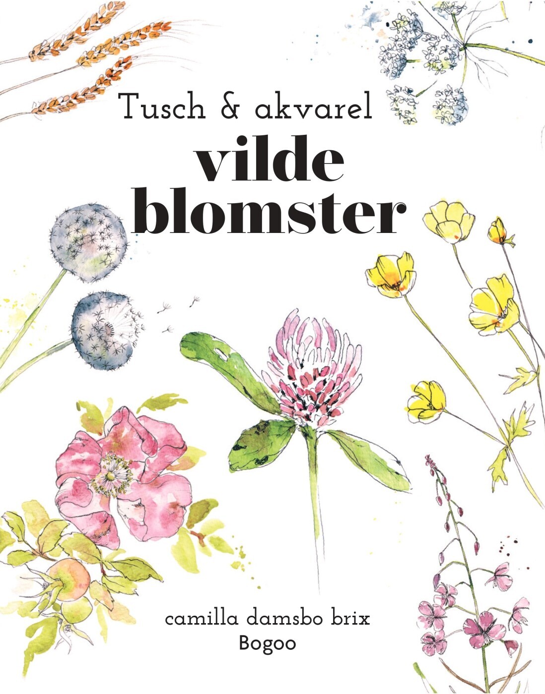 Tusch Akvarel - Vilde Blomster