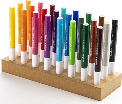 Carioca - Maxi Tusser - Sæt Med Træklods - 24 Farver