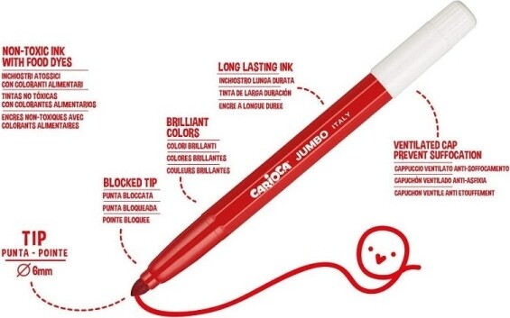 Carioca - Jumbo Tusser - Sæt Med 12 Farver