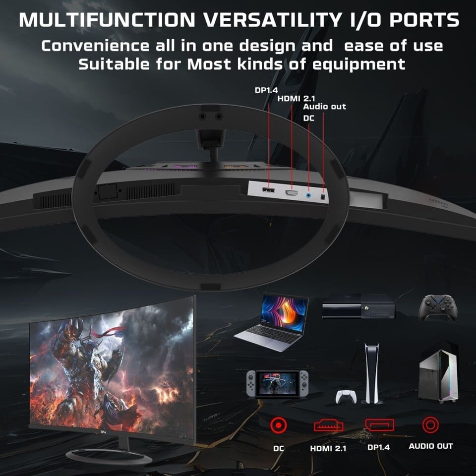 Twisted Minds - 32 Hdr R1500 Fhd 180Hz Va 1Ms Hdmi20 Gaming Monitor