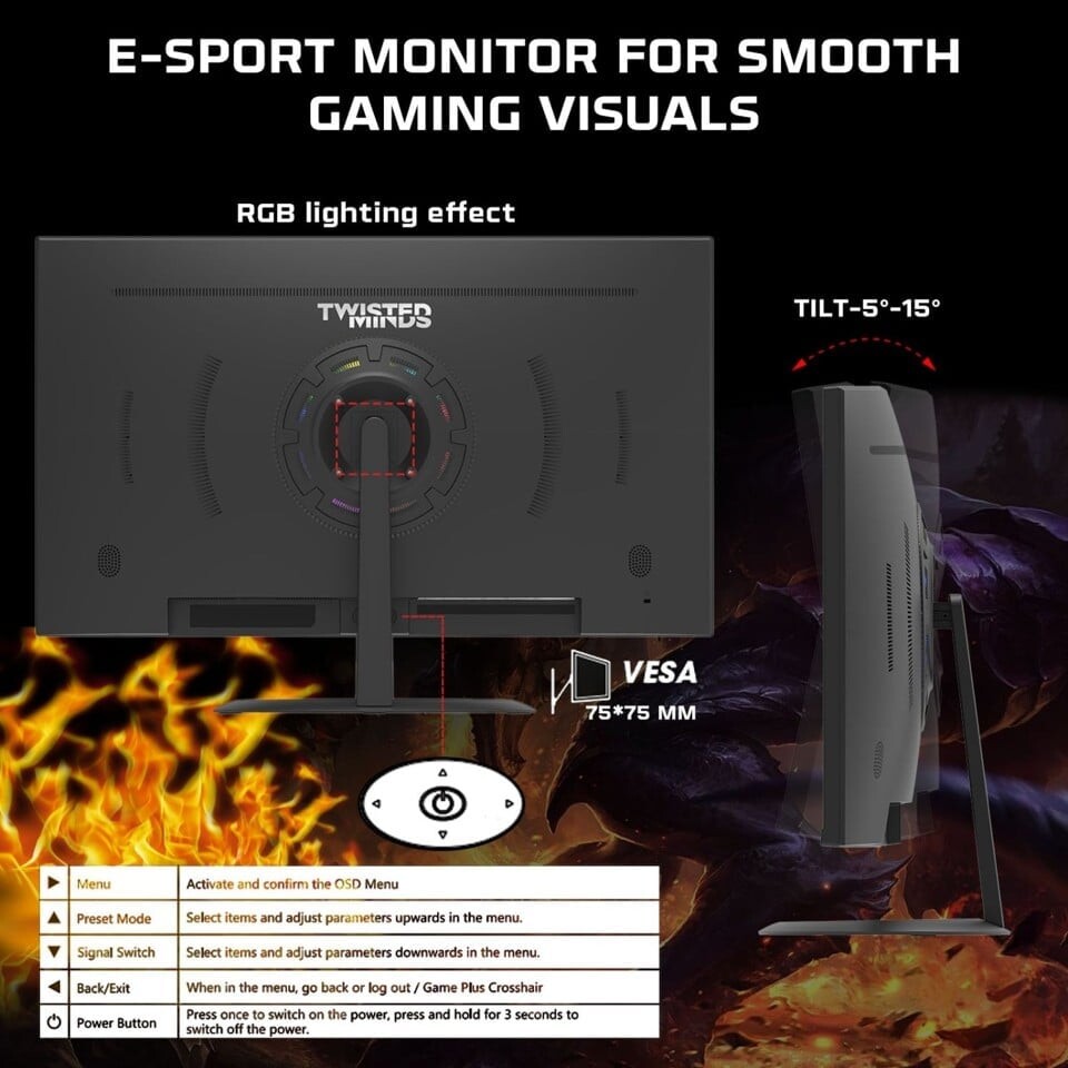 Twisted Minds - 32 Hdr R1500 Fhd 180Hz Va 1Ms Hdmi20 Gaming Monitor
