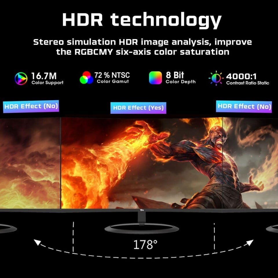 Twisted Minds - 32 Hdr R1500 Fhd 180Hz Va 1Ms Hdmi20 Gaming Monitor