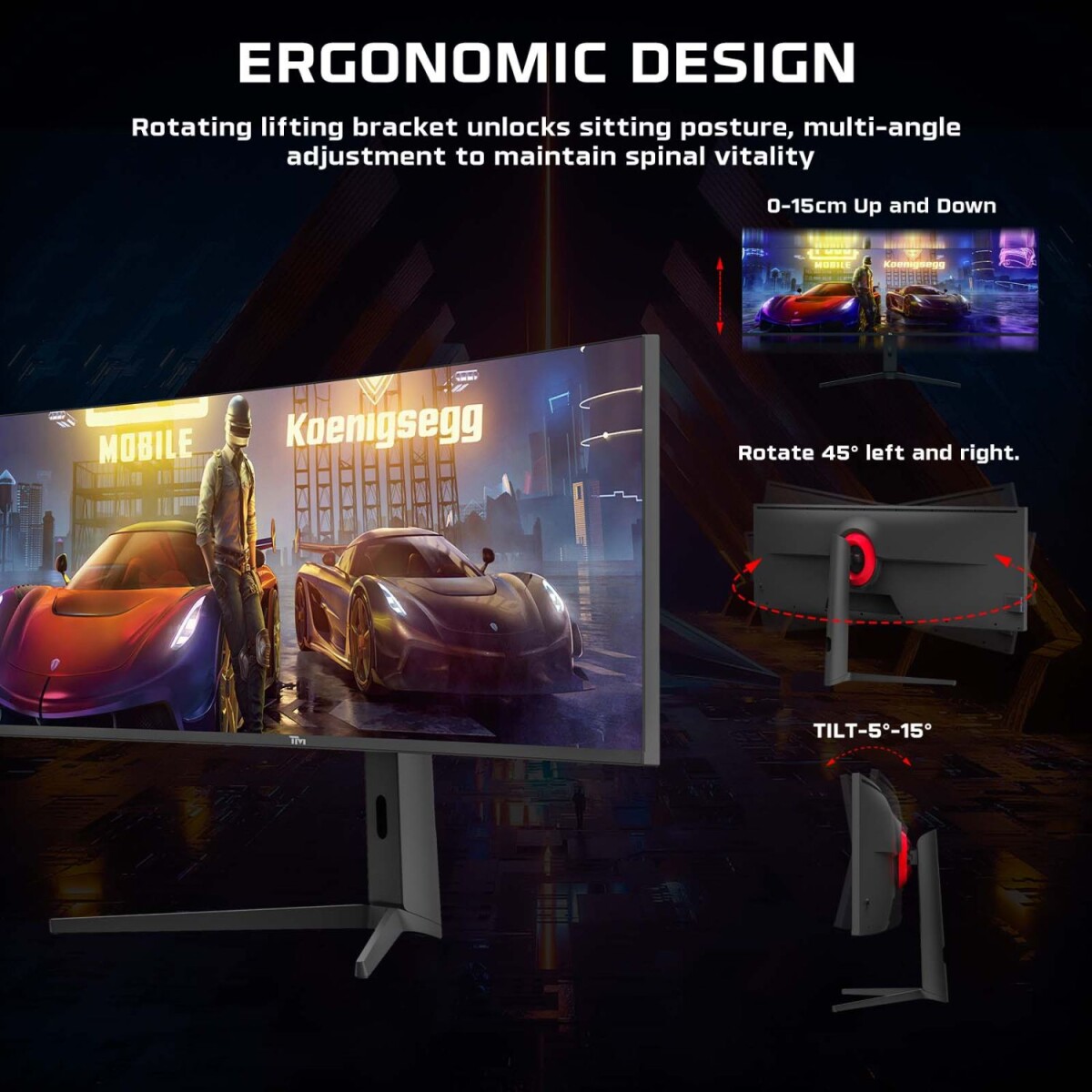 Twisted Minds - 49 5K2K 75Hz Curved Ips Panel Gaming Monitor Tm492K75Ips