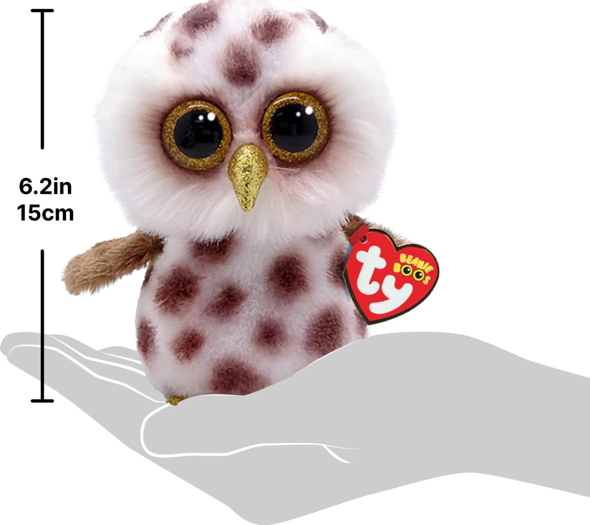 Ty Bamse - Beanie Boos - Whoolie Den Plettede Ugle - 15 Cm