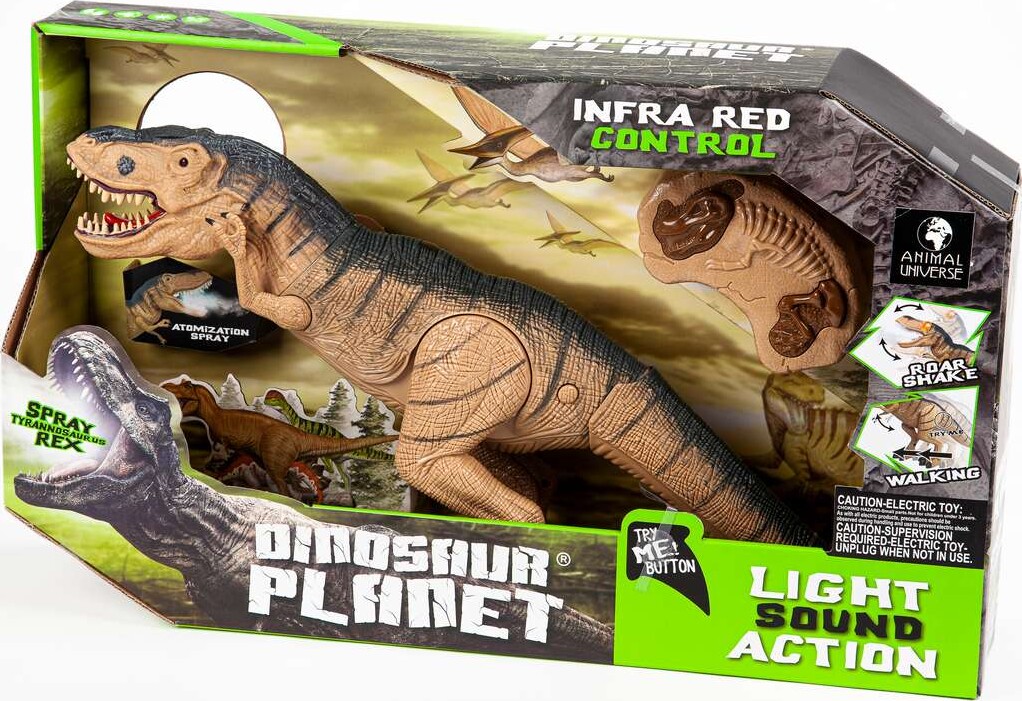 Fjernstyret Dinosaur Legetøj Med Lys Og Lyd - T-Rex - 46 Cm - Dinosaur