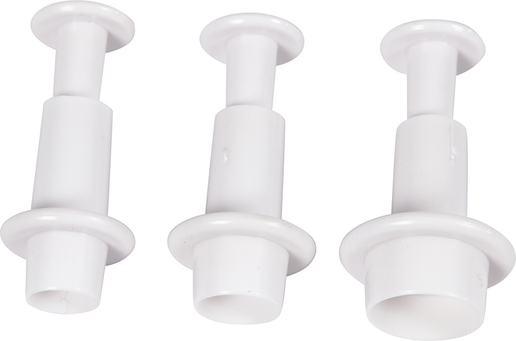 Runde Udstikkere - Hvide - 3 Stk