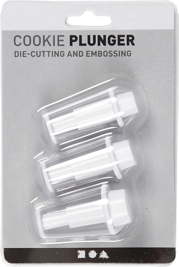 Runde Udstikkere - Hvide - 3 Stk