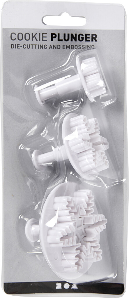 Jule Udstikkere - Snekrystal - Hvide - 3 Stk